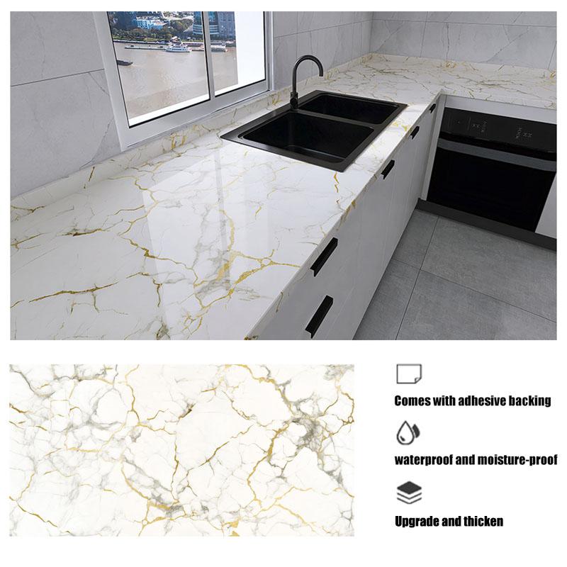

Кухонные самоклеящиеся обои для кухни 40 см, кухонная столешница, ПВХ, водонепроницаемые и маслостойкие наклейки на стену, клейкая наклейка 40cmX2000cm