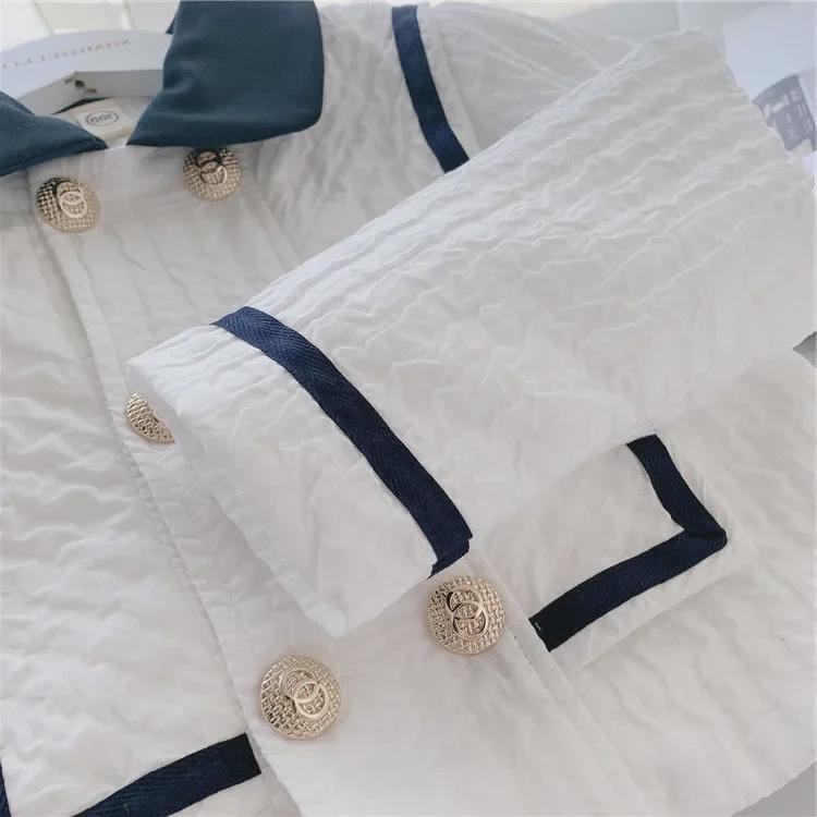 Dívčí vysokoškolský styl, kabát s plisovanou sukní JK, 2024 - Podzimní šaty celebrit