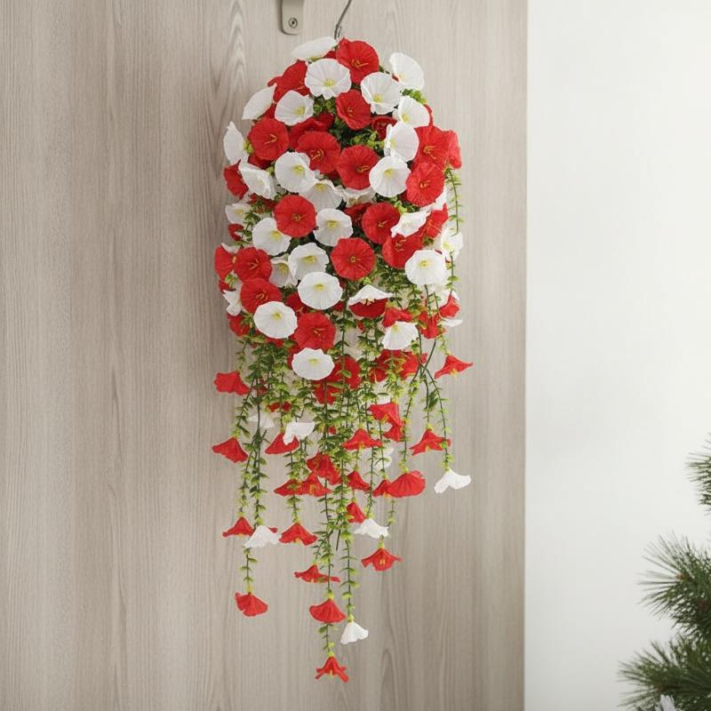 Artificial Plants Flowers Simulated Plants Morning Glory Vines Wedding Party Decoration Hanging Flower Garden Decor Accessories