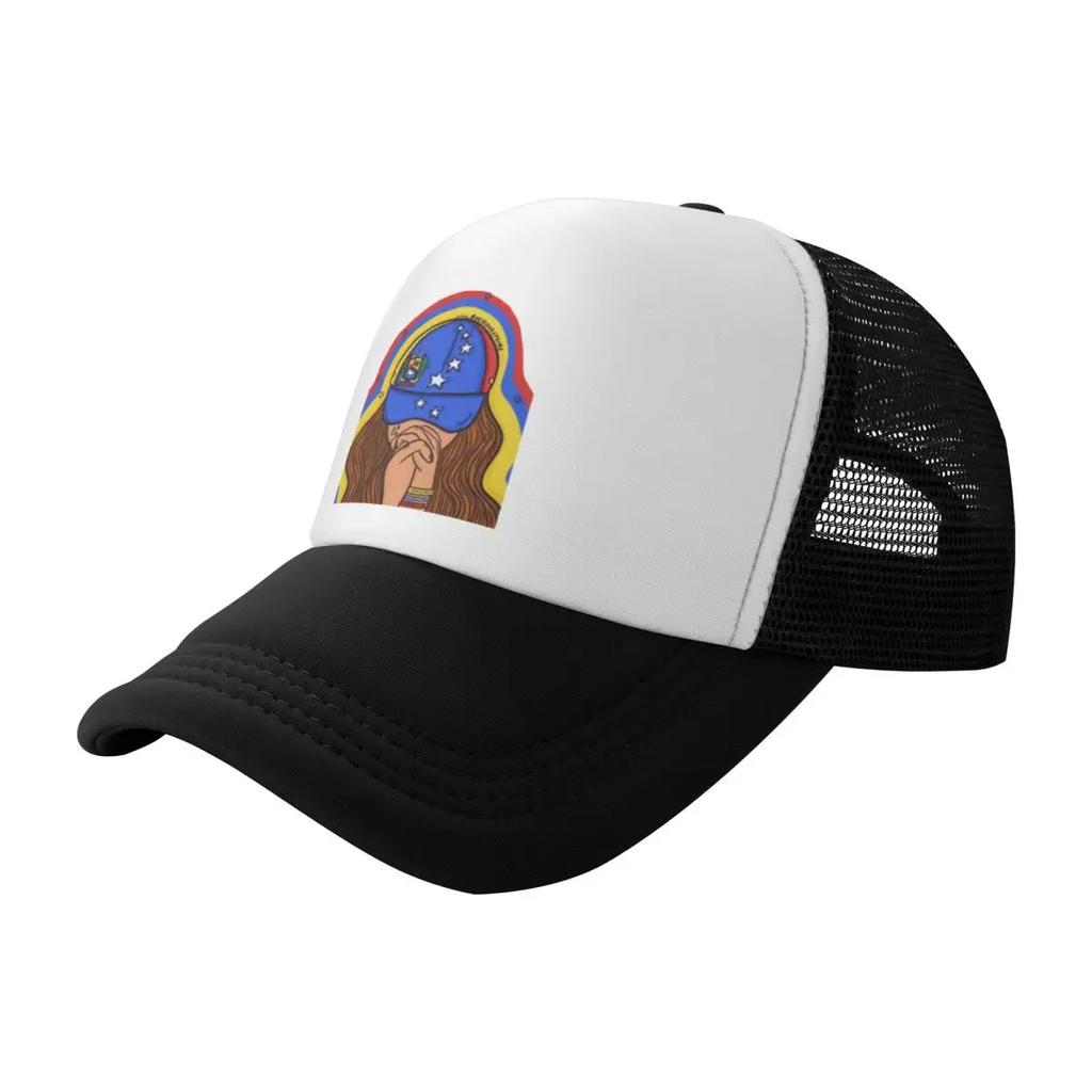 Venezuela Libre Girl Travel Mesh Baseball Caps Men Personalized Male Beach Bucket Hat Trucker Cap