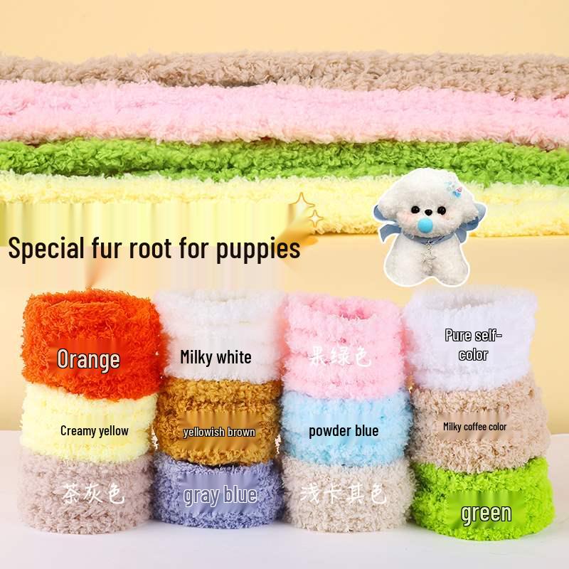 Handgemachtes DIY Pfeifenreiniger-Hundekit: Plüschgarn & Samtwolle
