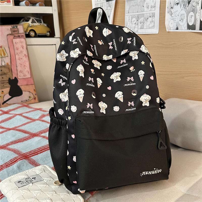 Student Schoolbag Women's Large Capacity Ice Cream Dog Lightweight Backpack