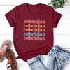 Retro Vintage Esthetician T-shirt Cosmetology Beautician Shirt Makeup Artist Beauty Skincare Beauty Salon Tee Women Tshirts Tops