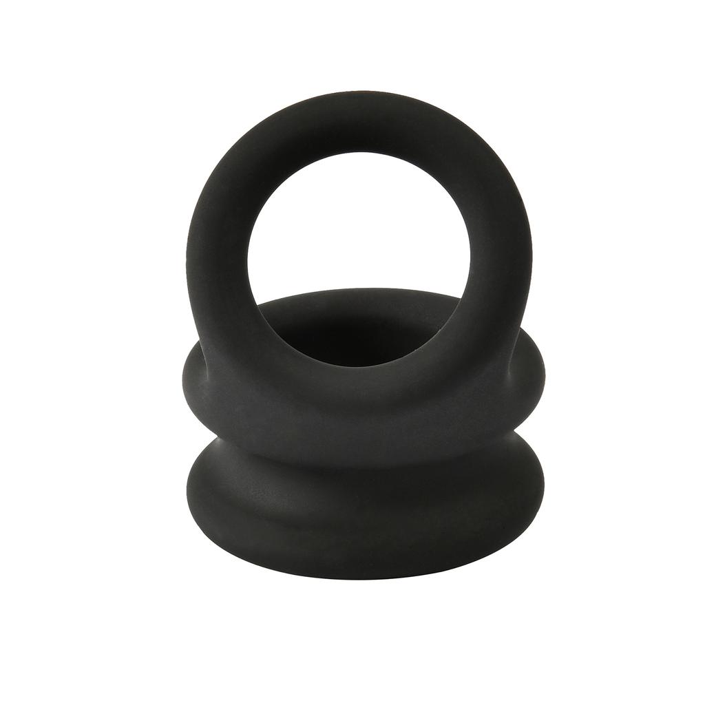 Small Medium Large Silicone Double Cock Ring Lock Delay Ejaculation Male Penis Ring Ball Stretcher Bondage Sex Toy Men