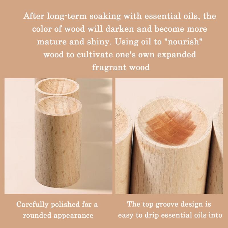 1Pcs Mini Wooden Essenti-al Oil Diffuser Wood Aroma Fragrance Oil Aromatherapy Diffuser For Home Office Car Bedroom Living Room