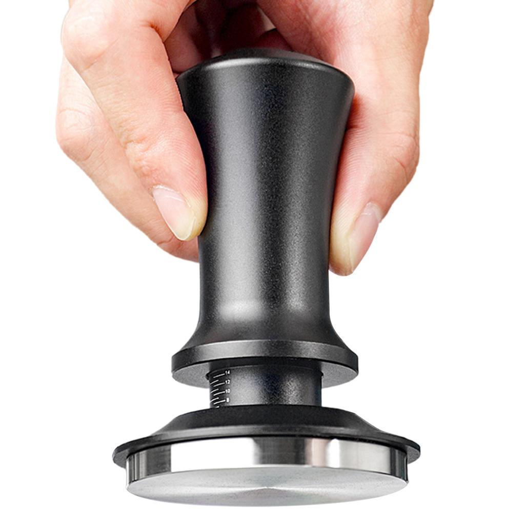 Espresso Tamper 51mm 58mm Coffee Calibrated Spring Loaded Tamper with Stainless Steel Base Alloy Handle Barista Tools