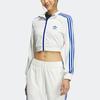 Adidas Originals Cropped Jacke Drei Streifen Colorblock Retro Stehkragen Kurze Jacke Damenjacke Han-Jade-Weiß IY9459