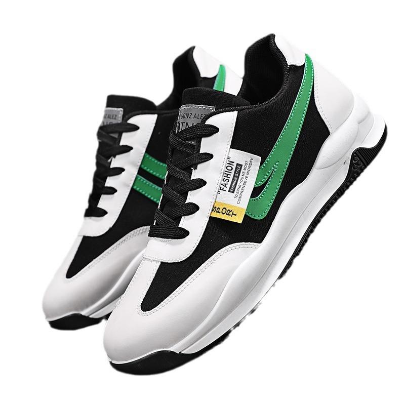 New Spring Men's Shoes Breathable Lightweight Thick-soled Color-blocking Casual Shoes for Young Outdoor Trendy Sports Shoes for Men