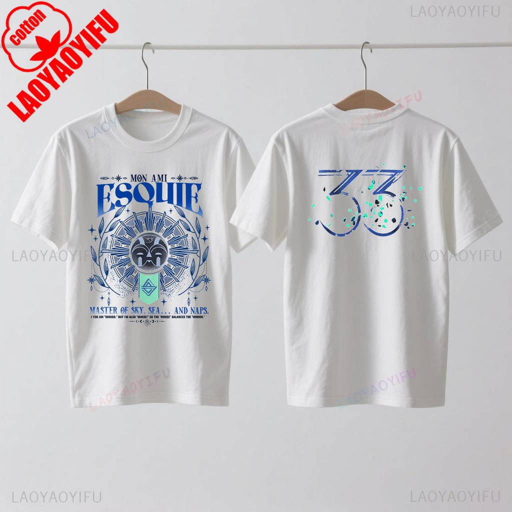 Koszulka Esquie Clair Obscur Expedition 33 Zabawna koszulka Esquie dla graczy dla fanów Prezent Moda letnia Casual Miękka bawełna Krótki rękaw Top