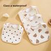 Cartoon Print Baby Bibs Cotton Newborn Saliva Towel New Burp Cloths
