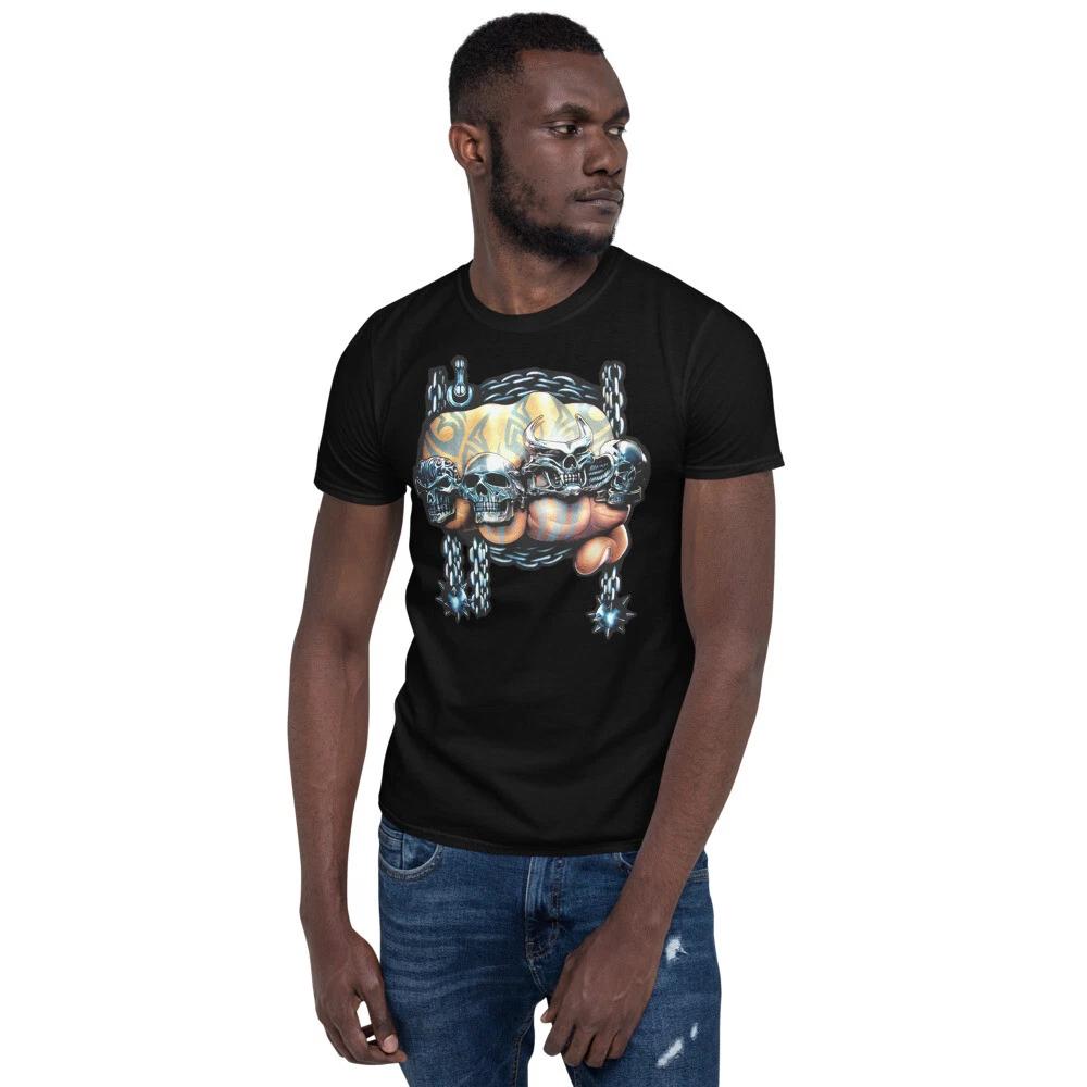 

fist rings and chains gangs street law awesome graph Short-Sleeve Unisex T-Shirt L