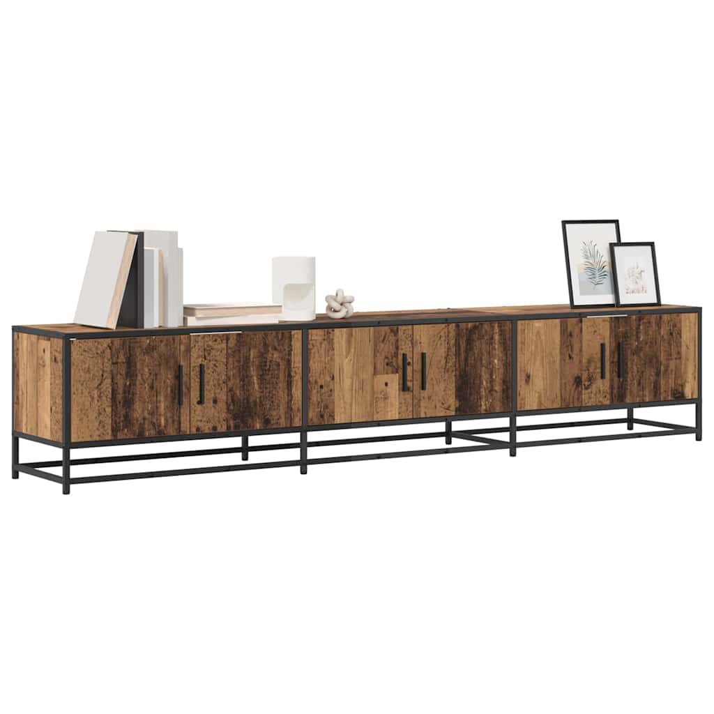 TV Units 2 Pcs Reclaimed Wood Look 210 X 35 X 41 Cm Engineered Wood