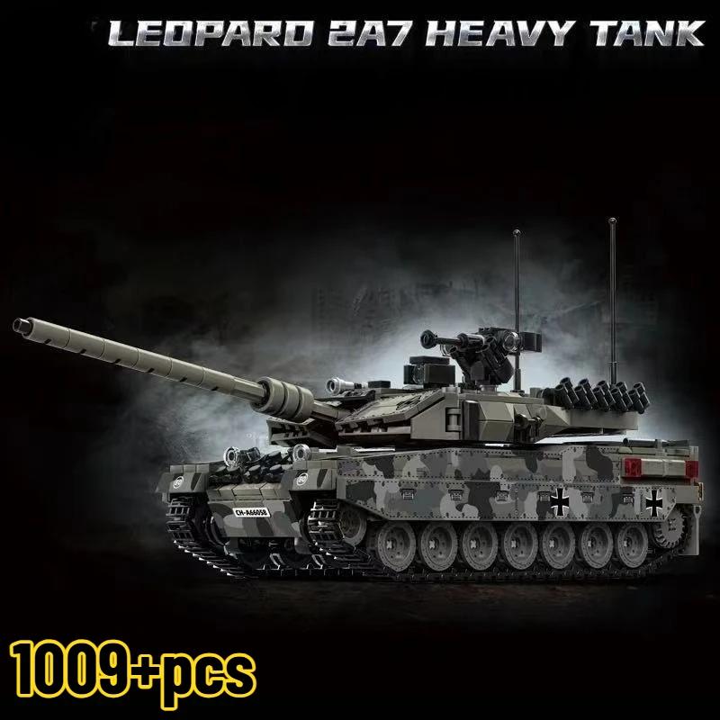 Military WW2 Tiger I Heavy Tank Building Blocks KV-2 Panther Tanks Army Weapons Soldiers Bricks Kids Toys Boys Birthday Gift