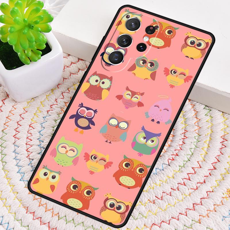 Cute Owls Phone Case for Samsung Galaxy Note 10 Pro S26 Ultra S23 S24 FE S25 S21 S22 PLUS Shockproof Cove