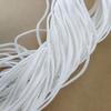 White 5mm Flat Earloop Macrame Cord Polyester Braided Nylon Spandex Round Elastic for FaceMask String and Shoe Use