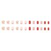 24Pcs Artificial Nail Art Fake Nails Full Coverage Removable Press On Nails Short Square Head Nail Tip Art