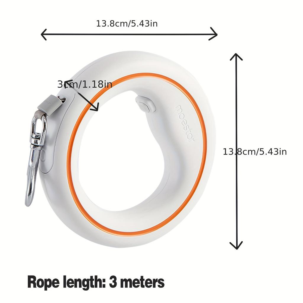 1 stk Deluxe Teleskopisk Hundebånd for Middels og Store Raser-Bærbar, Justerbar Lengde, Sikrer Trygge Turer