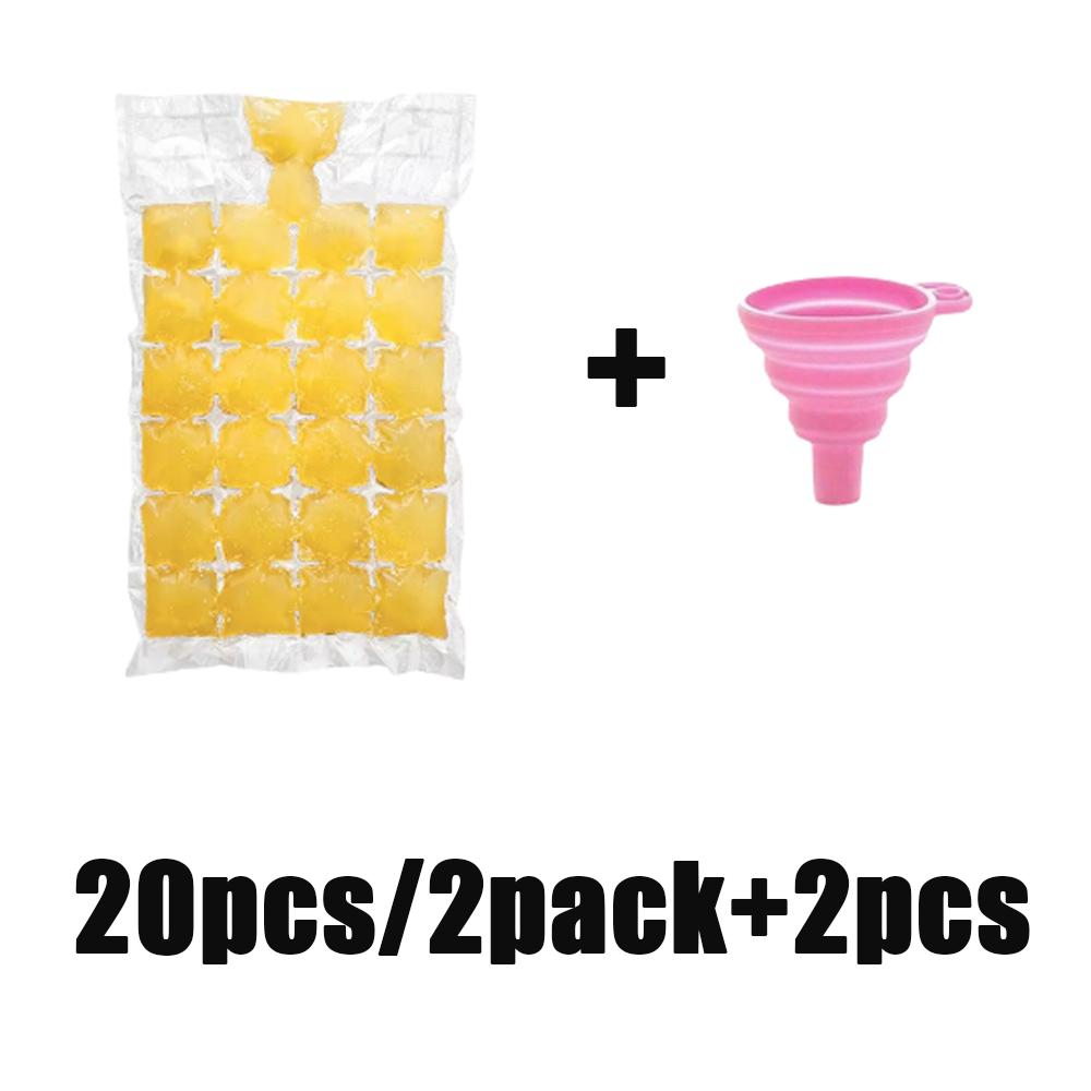 10-100pcs 10pcs/Pack Disposable Ice-Making Bags Transparent Portable Self-Styled Summer Bar Kitchen Camp Drinking Ice Cube Mold