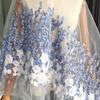 Children's 3D Flower Embroidered Organza Fabric In Stock