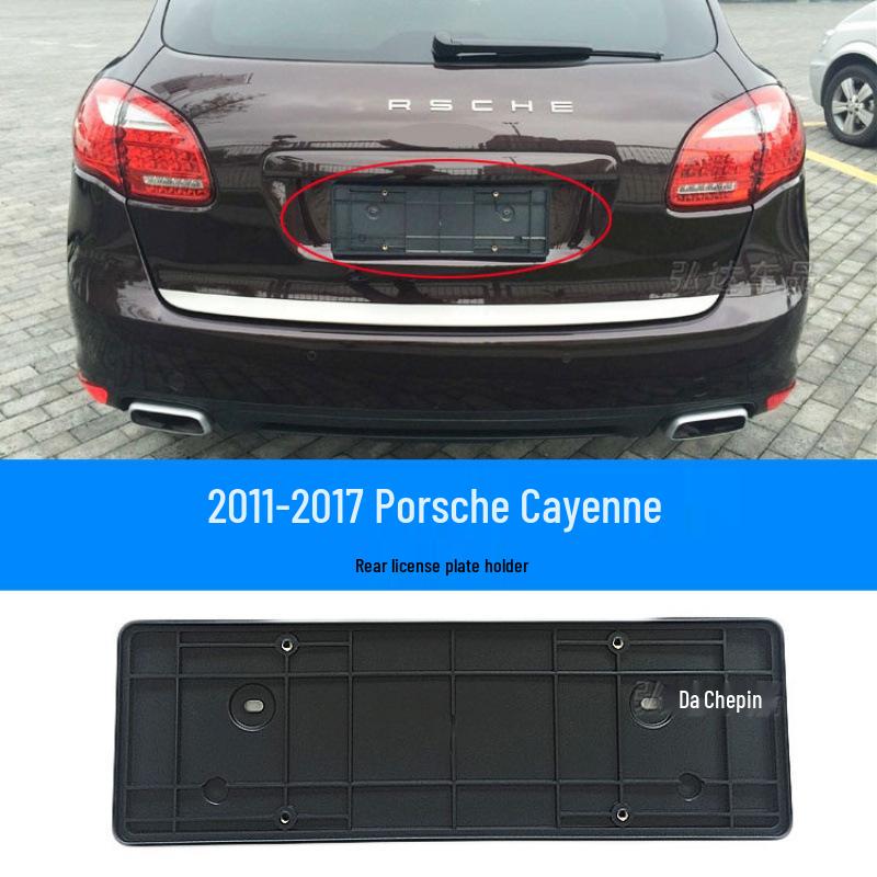 Porsche Cayenne License Plate Holder for Front and Rear with Conversion Tray