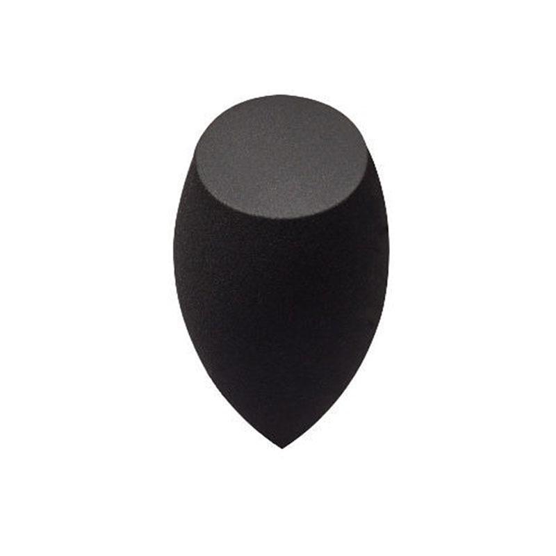 Black Slanted-Cut Leather Makeup Sponge Egg - Non-Absorbing, Fine Powder Puff, Dual-Use.