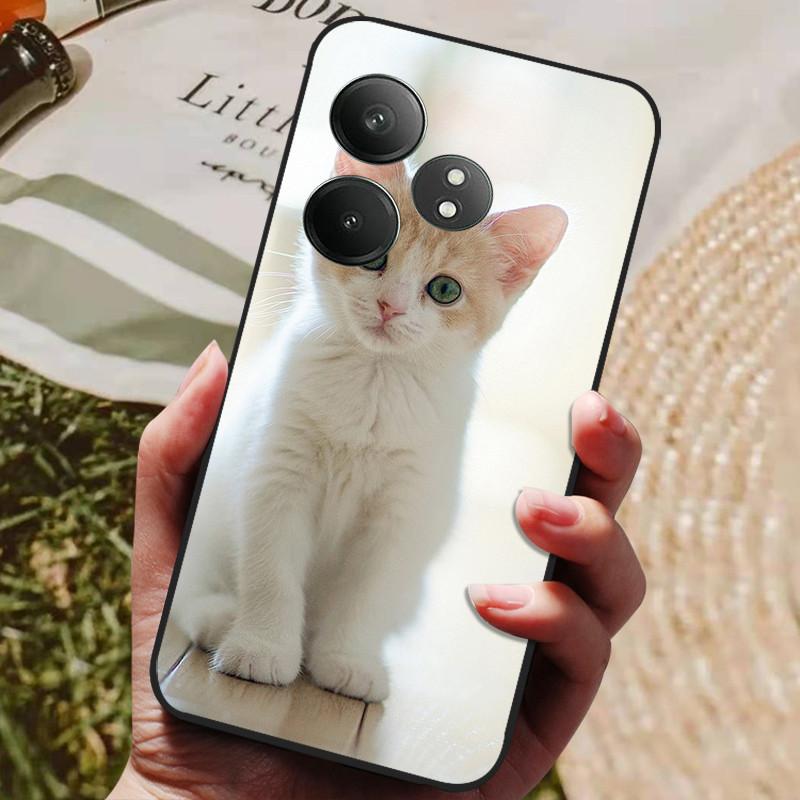 Phone Cover For Realme GT 6 Case Silicone Black Bumper Soft TPU Coque for Realme GT 6T Case Protector Funda Realme GT6 GT6T Bag