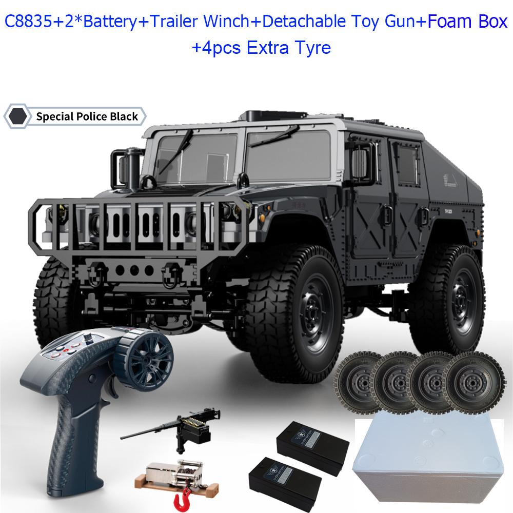 C8835 1:14 RC Car 2.4G Remote Control Car 4WD Off-road Climbing Simulation All-terrain RC Crawler Military Jeep JJRC RC Toys