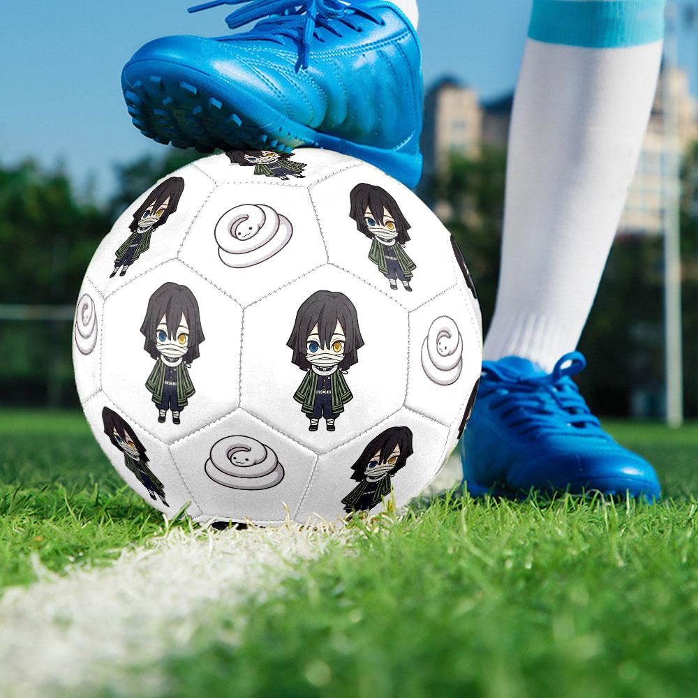 1pc Demon Slayer Kimetsu no Yaiba Soccer Ball Size 5 Indoor Soccer Ball Fashion Colorful Backyard Game - Great For Sports Fans Gift HE15