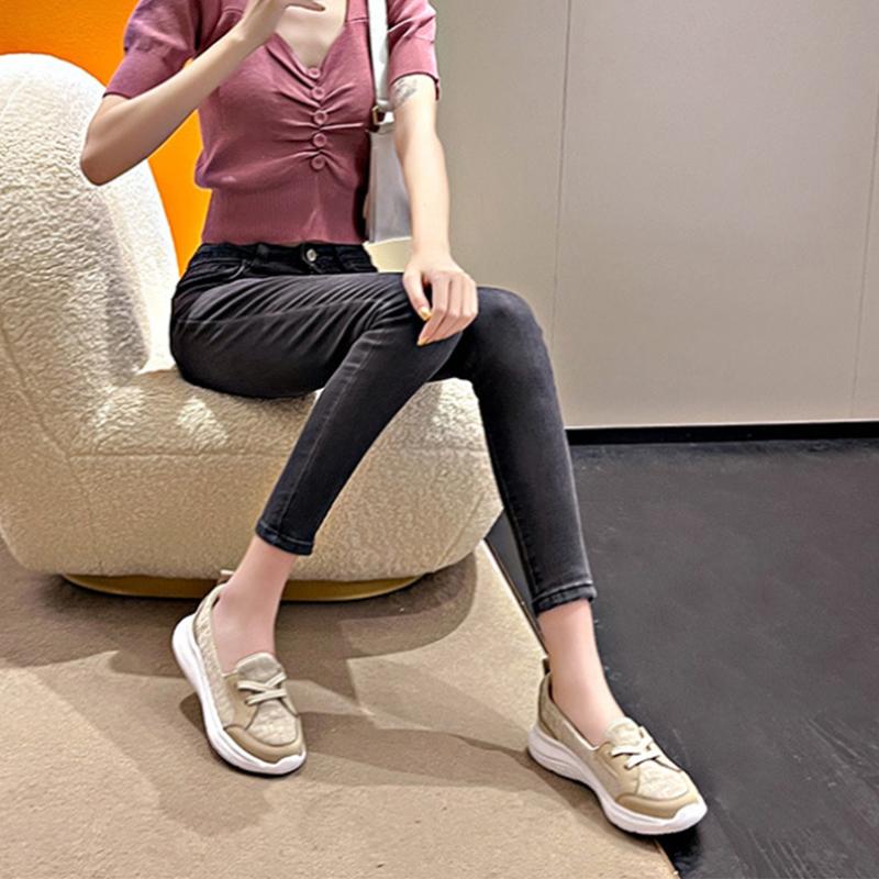 Lazy Shoes For Footwear Cross-Border Four-Season Casual Women's Shoes New Style Mother's Shoes Low Top Flat-Sole Walking Shoes