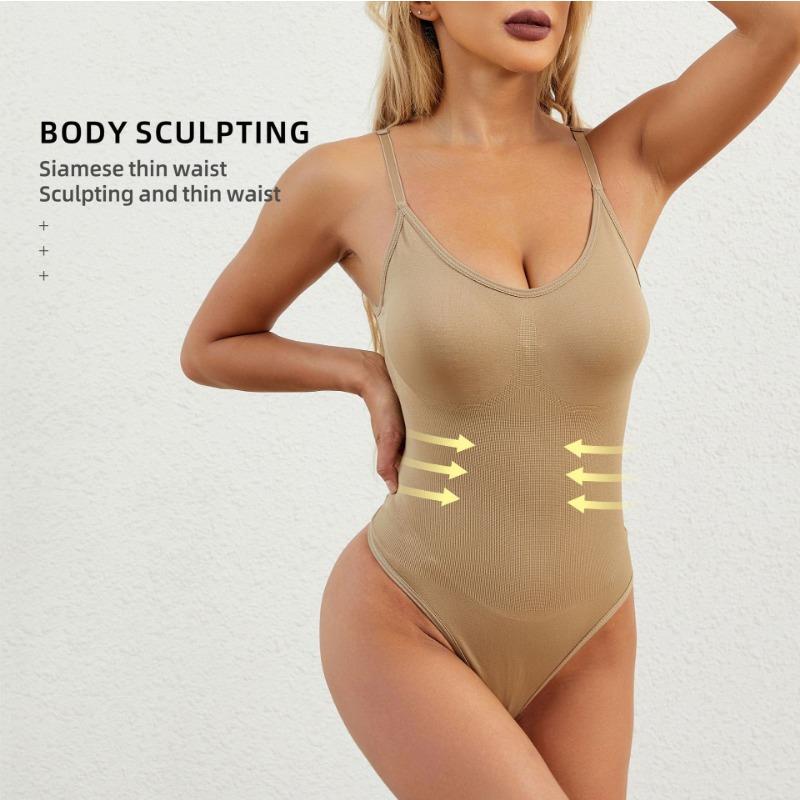 Halter Strap Bodysuit for Women One-piece Tee Shapewear