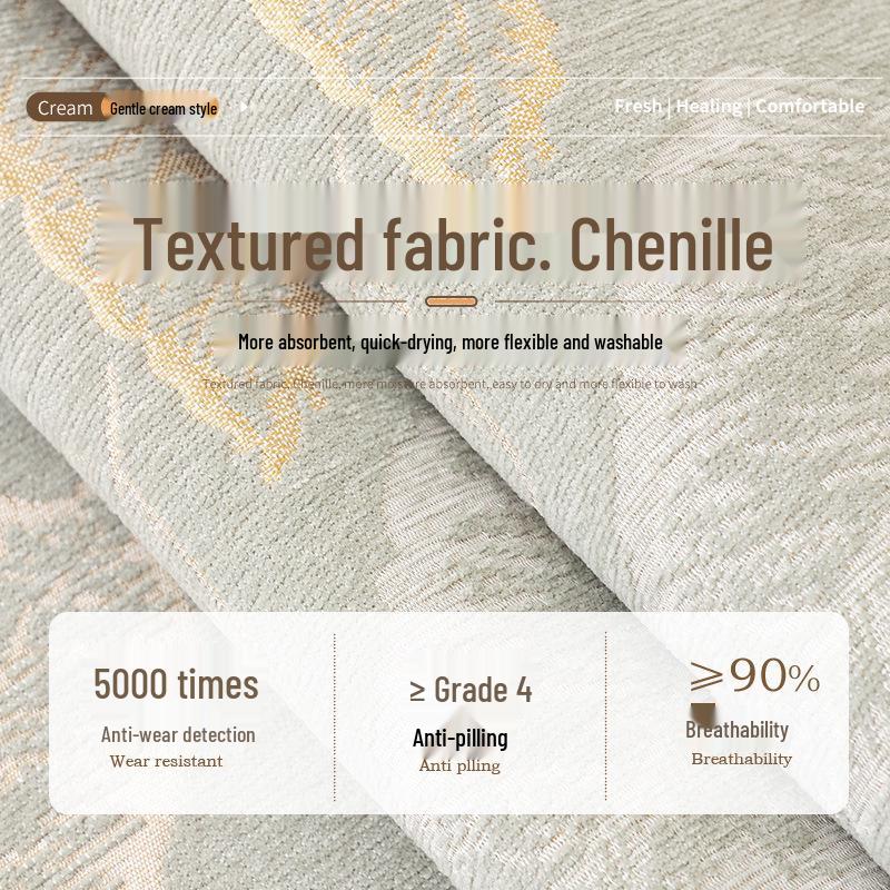 2025 Luxurious Cream Sofa Cushion - Non-Slip, Year-Round Comfort Cover