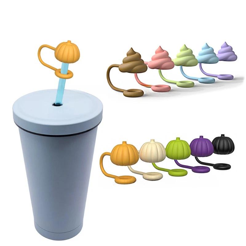 Straw Cover Cap For Stanley Cup Reusable 10mm Silicone Straw Topper Compatilble 30840 0z Tumbler With Hande Tips Lids