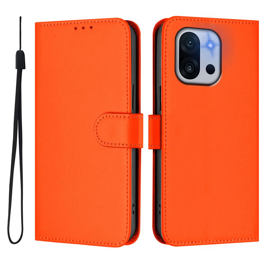 For OnePlus 13T 5G Case Solid Color Wallet Leather Phone Cover with Strap