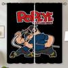 White Curtains for Camera Popeye the Sailo Modern Home Decoration Chiffon Curtain Living Room Customs Free Shipping Products
