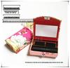 Gold Brocade Double Lipstick Case with Mirror and Jewelry Storage Box