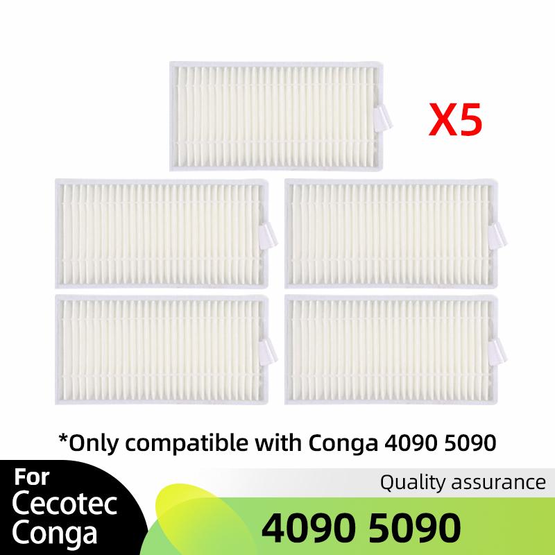 For Cecotec Conga 4090 4490 4690 5090 5490 6090 Robot Vacuum Cleaner Parts Roller Main Side Brush Hepa Filter Mop Rag Accessory