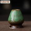 Ofenbrand Fambe Matcha Vierteiliges Set Japanische Keramik Teezubehör Schale Besenhalter Löffel Teeservice Zubehör Handwerksbedarf