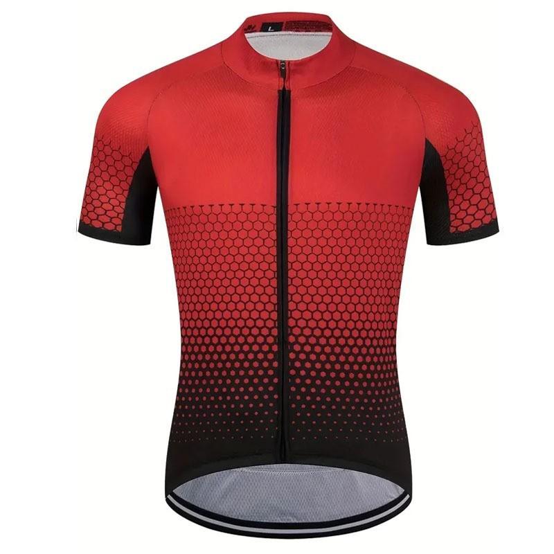 Men Women Cycling Jersey Short Sleeve Quick Dry Breathable Road Bike Top With Full Zipper