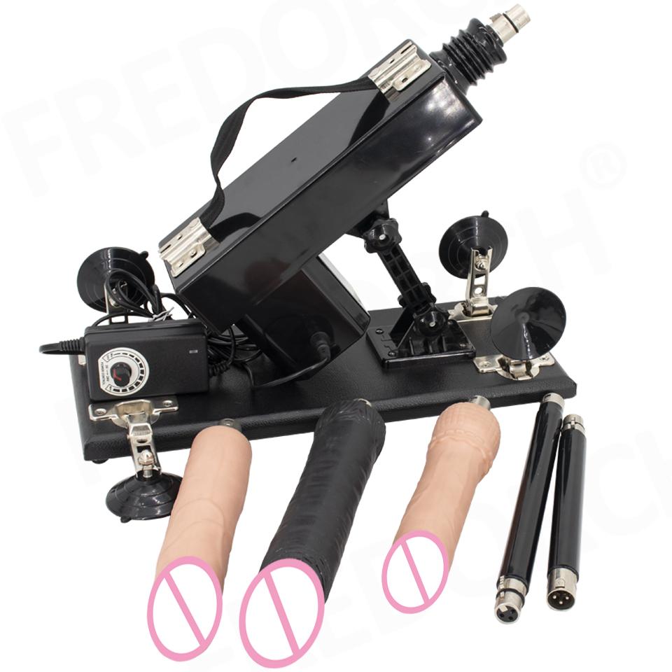 DTSUDU Sex Machine 3XLR Connector Accessory with Dildo and Suction Cup Love Machine Insertion Gun Machine for Couple Sex Game