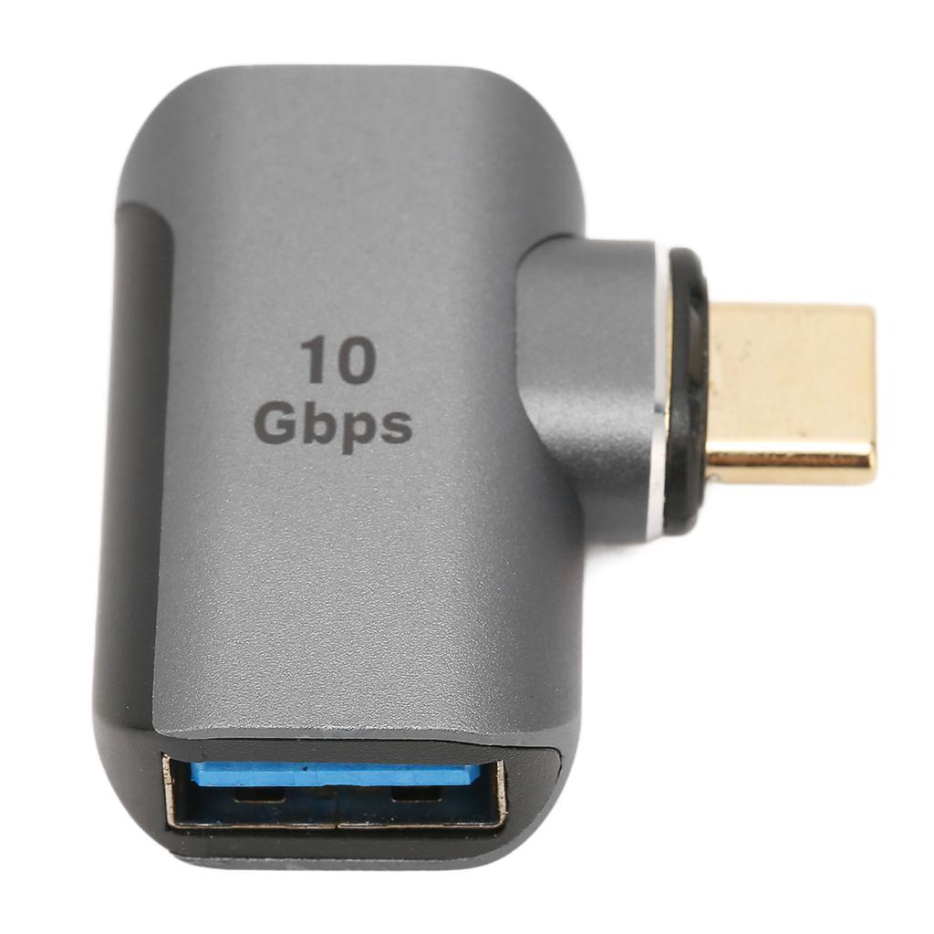 Magnetic Type C to USB Adapter 24pin Gold Plated Aluminum Housing 8K 60Hz Light Grey USB3.1 Adapter