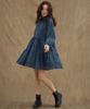 Manavis Seven Hooded Tiered Dress [Green]