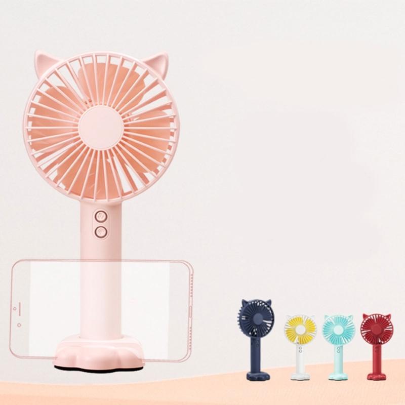 Cute Mini Fan Small Travel Fan Rechargable Cooling Device Lightweight Electric Fan Suitable for Indoor and Outdoor Use