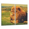 GLASS CUTTING BOARD 2x 30x52 LION
