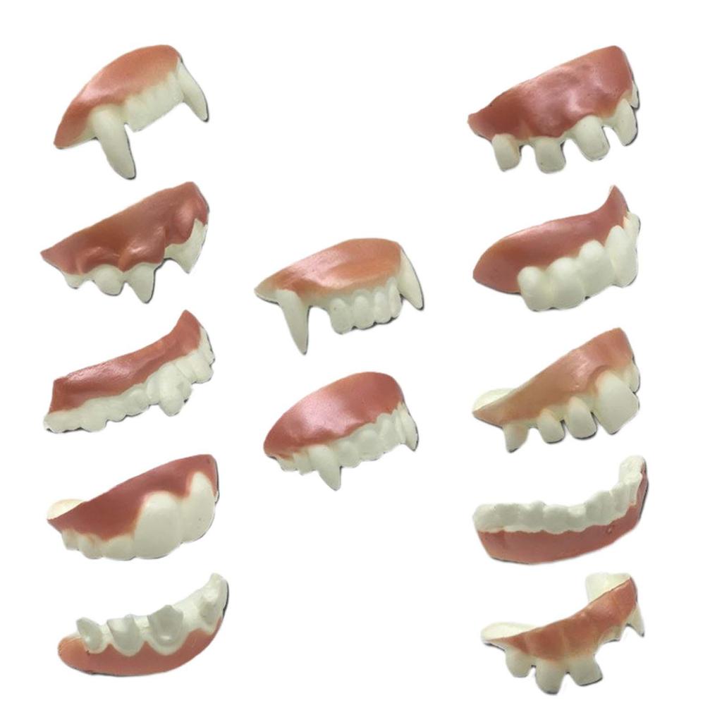 Halloween Fake Teeth Halloween Front Teeth Funny Fake Teeth Decoration for Stage Performance Dress Up Party Halloween Masquerade