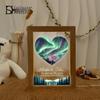 Heart Starry Sky LED Photo Frame: Custom Anniversary & Valentine's Day Gift