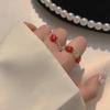 Fashionable Beaded Rings Accessory Adjustable Elastic Design Flower Rings Jewelry for Young Women and Craft Lovers