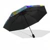 The Little Mermaid Themed Automatic Opening and Closing Umbrella, Brightly Colored 8-rib Portable Umbrella, Suitable for Men and Women, A Perfect Gift