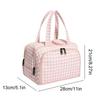 Double Wide Four Opening Partition Makeup Bag with Zippers & Compartment Cosmetic Wash Bag Portable Cosmetic Bag for Women Girls
