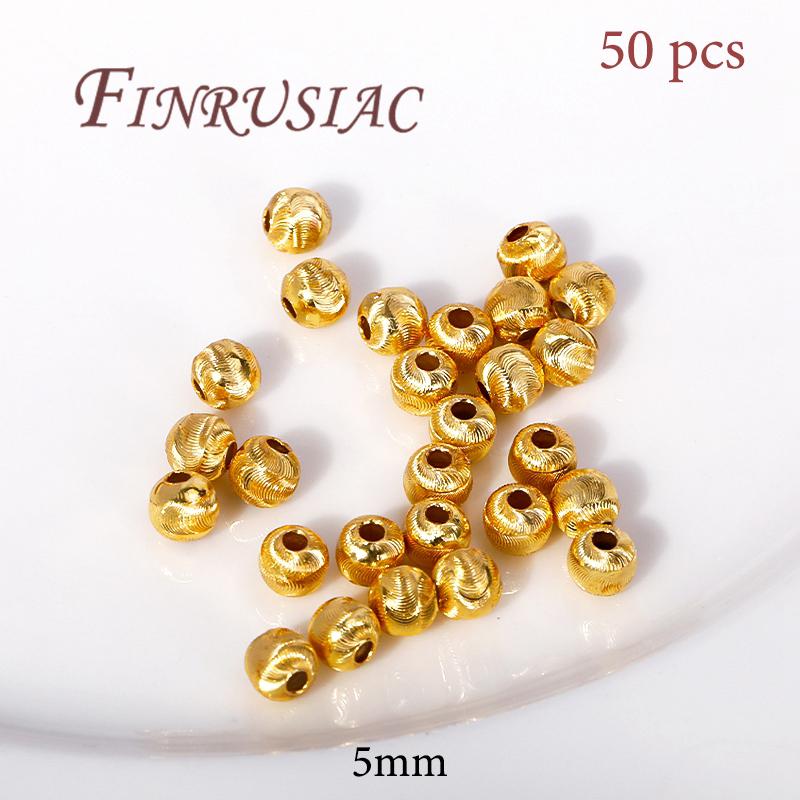 18K Gold Plated Bead End Caps For Jewelry Making Supplies Spacer Bead Caps DIY Accessories