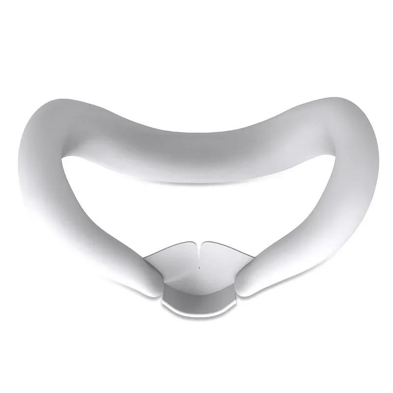 Silicone VR Face Mask Lightproof Mask Face Cushion Sweatproof Face Cover Pad Washable Replacement for Meta Quest 3 Accessories